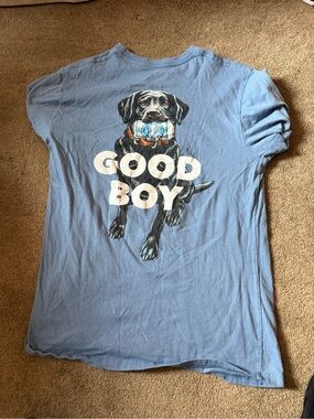 Bass Pro Shops Light Blue 'Good Boy' Dog Graphic Tee
